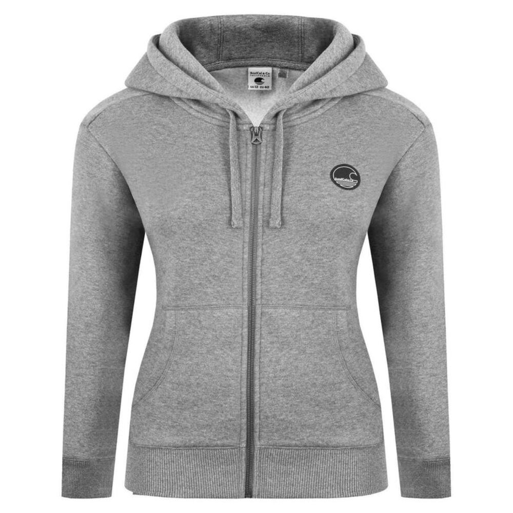 Signature Womens/Ladies Full Zip Hoodie / Dark Charcoal Marl